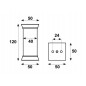 PMO Picior 8098 40X40mm,120mm,plastic crom mat
